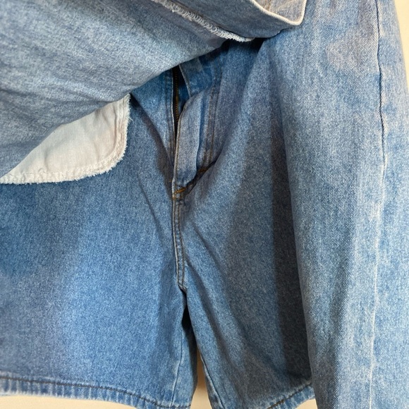 Vintage Lee Denim Skirt Faux Wrap Womens Size 10 - Picture 4 of 7